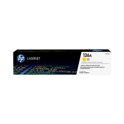 HP 126A Yellow Original LaserJet Toner Cartridge, CE312A