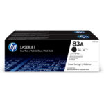 HP 83A 2-pack Black Original LaserJet Toner Cartridges, CF283AD